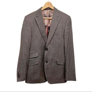 Ted Baker London Endurance Regular Fit 100% Wool Herringbone Blazer Size 40S